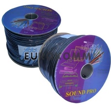 Акустический кабель круглый 2x1.5мм² СU Sound PRO JY-01189 черный 100м Акустический кабель круглый 2x1.5мм² СU Sound PRO JY-01189 черный 100м