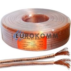 Акустический кабель 2x1.0мм² CU Sound Star прозрачный 100м