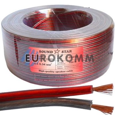 Акустический кабель 2x0.34мм² CCA Sound Star 100м