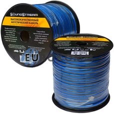 Акустический кабель 2x1.0мм² TinCU Sound Stream полупрозрачный 100м