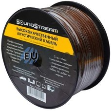Акустический кабель 2x1.5мм² CCA Sound Stream прозрачно-черный 100м