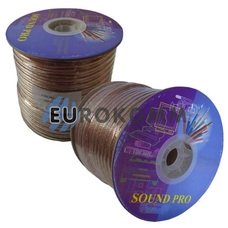 Акустичний кабель 2x2.5мм² СU Sound PRO JY-6315BT прозорий 100м