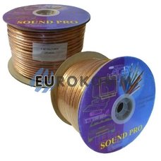 Акустический кабель 2x6.0мм² СU Sound PRO JY-6525 прозрачный 100м