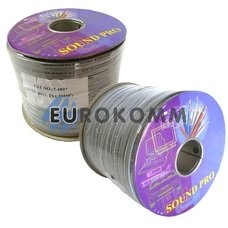 Акустический кабель плоский 2x1.5мм² СU Sound PRO JY-6112 серый 100м