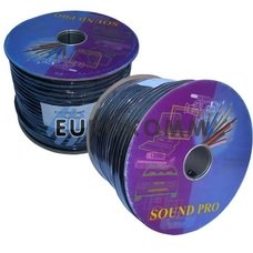 Акустический кабель круглый 2x1.5мм² СU Sound PRO JY-01189 черный 100м