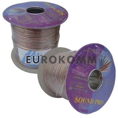 Акустичний кабель плоский 4x0.5мм² СU Sound PRO JY-2023 прозорий 100м