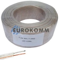 Акустический кабель 2x0.5мм² СU Sound PRO JY-1250 прозрачный 100м