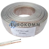 Акустический кабель 2x2.0мм² CU Sound PRO JY-6202 прозрачный 100м Акустический кабель 2x2.0мм² CU Sound PRO JY-6202 прозрачный 100м