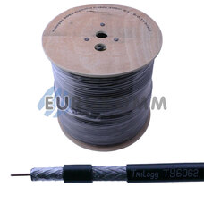 Коаксиальный кабель RG-6 Trilogyc TY6062 CCS н-ный с гелем, черный 305м Коаксиальный кабель RG-6 Trilogyc TY6062 CCS н-ный с гелем, черный 305м