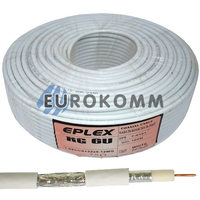 Коаксіальний кабель RG-6 EPLEX F603ST CCS білий 100м