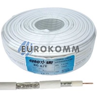 Коаксиальный кабель RG-6 EUROSAT F604ST CCS белый 100м Коаксиальный кабель RG-6 EUROSAT F604ST CCS белый 100м