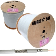 Коаксиальный кабель RG-6 EUROSAT F660BV CCS белый 305м