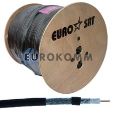 Коаксиальный кабель RG-6 EUROSAT F690BV CCS черный 305м