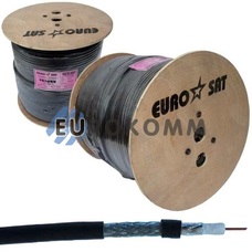 Коаксиальный кабель RG-6 EUROSAT F690BV CCS черный 305м