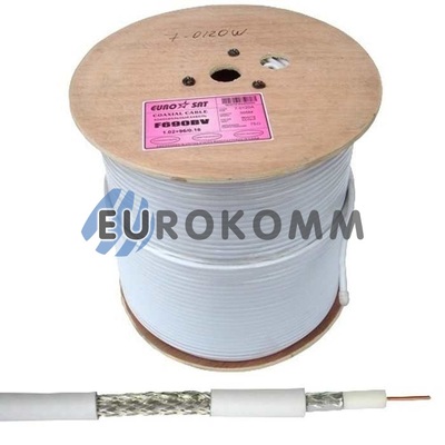 Коаксіальний кабель RG-6 EUROSAT F690BV білий 305м