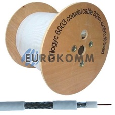 Коаксиальный кабель RG-6 Trilogyc TY6003 CCS белый 305м Коаксиальный кабель RG-6 Trilogyc TY6003 CCS белый 305м
