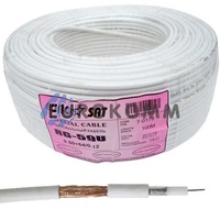 Коаксиальный кабель RG-59 EUROSAT 3C2V-/64CCA CU белый 100м Коаксиальный кабель RG-59 EUROSAT 3C2V-/64CCA CU белый 100м
