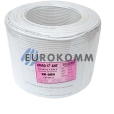 Коаксиальный кабель RG-59 EUROSAT 3C2V-/64CCA CU белый 300м