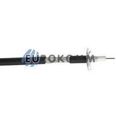 Коаксиальный кабель RG-6 CommSpace F660BVF CCS н-ный с гелем, черный 305м
