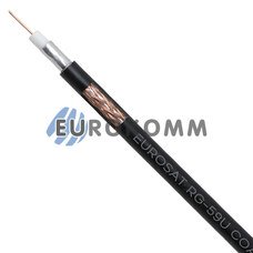 Коаксиальный кабель RG-59 EUROSAT 3C2V-/64CCA CU черный 100м Коаксиальный кабель RG-59 EUROSAT 3C2V-/64CCA CU черный 100м