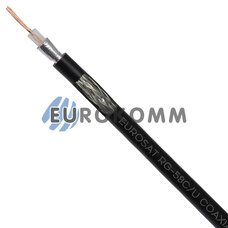 Коаксиальный кабель RG-58C/U EUROSAT СU/TCU черный 100м Коаксиальный кабель RG-58C/U EUROSAT СU/TCU черный 100м