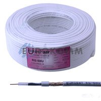 Коаксіальний кабель RG-58U EUROSAT CU білий 100м