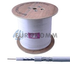 Коаксиальный кабель RG-6 EUROSAT TCF660BV CU белый 305м Коаксиальный кабель RG-6 EUROSAT TCF660BV CU белый 305м