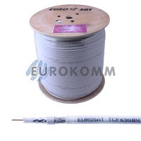 Коаксиальный кабель RG-6 EUROSAT TCF690BV CU белый 305м Коаксиальный кабель RG-6 EUROSAT TCF690BV CU белый 305м