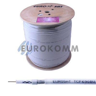 Коаксиальный кабель RG-6 EUROSAT TCF690BV белый 305м
