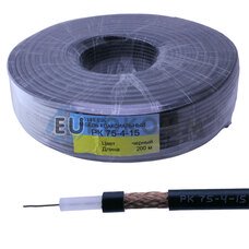 Коаксиальный кабель PK-75-4-15 CU черный 200м
