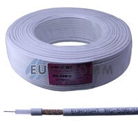 Коаксиальный кабель RG-59 B/U EUROSAT CU белый 200м