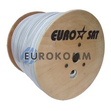 Коаксиальный кабель RG-59+2*0.5 EUROSAT белый 305м Коаксиальный кабель RG-59+2*0.5 EUROSAT белый 305м
