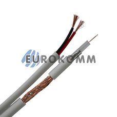 Коаксиальный кабель RG-59+2*0.5 EUROSAT белый 305м Коаксиальный кабель RG-59+2*0.5 EUROSAT белый 305м
