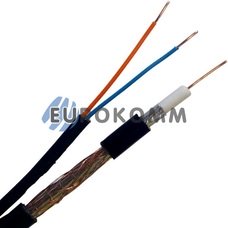 Коаксиальный кабель 3C2V+2х0.51 EUROSAT KBH-2 черный 100м Коаксиальный кабель 3C2V+2х0.51 EUROSAT KBH-2 черный 100м
