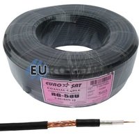 Коаксіальний кабель RG-58U/64CCA EUROSAT CU чорний 100м