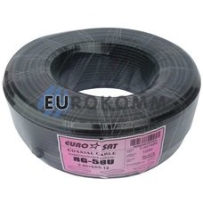 Коаксиальный кабель RG-58U/64CCA EUROSAT CU черный 100м Коаксиальный кабель RG-58U/64CCA EUROSAT CU черный 100м