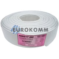 Коаксіальний кабель RG-6 EUROSAT CF609ST CCS білий 100м Коаксіальний кабель RG-6 EUROSAT CF609ST CCS білий 100м