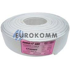 Коаксиальный кабель RG-6 EUROSAT CF609ST CCS белый 100м Коаксиальный кабель RG-6 EUROSAT CF609ST CCS белый 100м