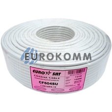 Коаксиальный кабель RG-6 EUROSAT CF604SU CU белый 100м Коаксиальный кабель RG-6 EUROSAT CF604SU CU белый 100м
