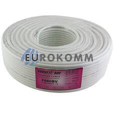 Коаксиальный кабель RG-6 EUROSAT F660BV белый 100м