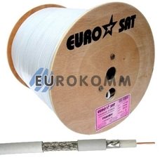 Коаксиальный кабель RG-6 EUROSAT F660BV CCS белый 305м Коаксиальный кабель RG-6 EUROSAT F660BV CCS белый 305м