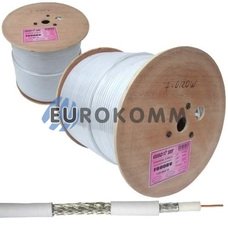 Коаксиальный кабель RG-6 EUROSAT F690BV CCS белый 305м Коаксиальный кабель RG-6 EUROSAT F690BV CCS белый 305м