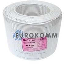 Коаксиальный кабель RG-59 EUROSAT 3C2V-/64CCA CU белый 300м Коаксиальный кабель RG-59 EUROSAT 3C2V-/64CCA CU белый 300м