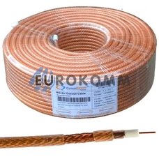Коаксиальный кабель RG-6 CommSpace CF606ST CCS прозрачный 100м