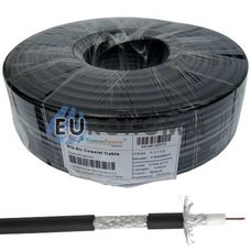 Коаксиальный кабель RG-6 CommSpace F660BVF CCS наружный с гелем, черный 100м