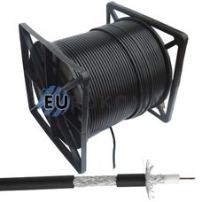 Коаксиальный кабель RG-6 CommSpace F660BVF CCS н-ный с гелем, черный 305м