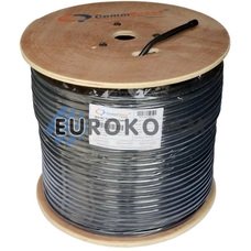 Коаксиальный кабель RG-6 CommSpace F690BVM CCS с тросом, черный 305м