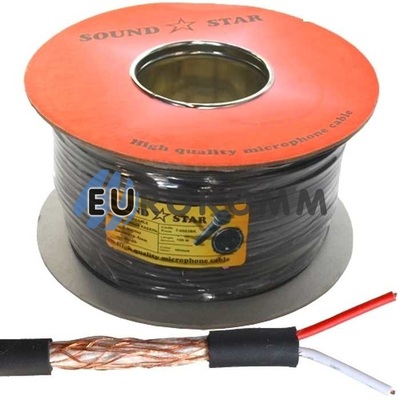 Микрофонный кабель Sound Star 2x0.17 мм² OFC CU черный 100м