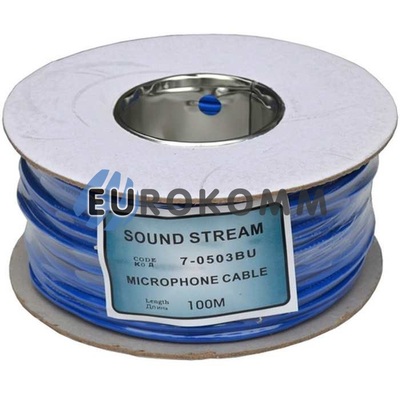 Микрофонный кабель Sound Stream 2x0.17 мм² OFC CU синий 100м