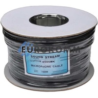 Мікрофонний кабель Sound Stream 2x0.14 мм² OFC CU чорний 100м
